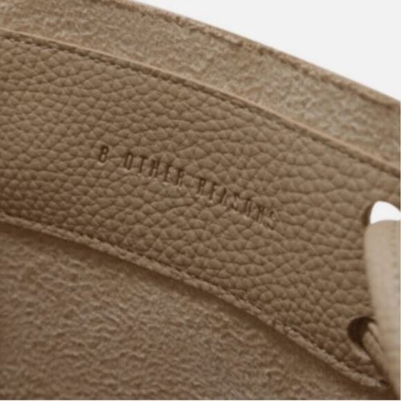 8 OTHER REASONS- Vegan Leather Slouchy Bucket Bag Beige Tan  BRAND NEW - Picture 7 of 8